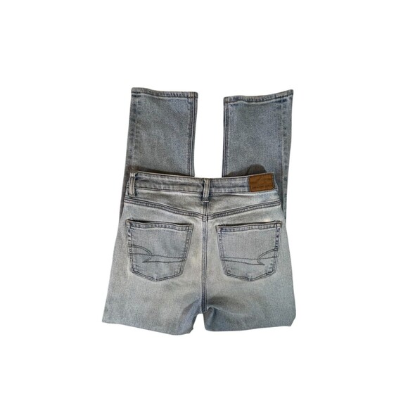 American Eagle Jeans Women 2 High Rise Distressed Mom Straight Stretch (W26 L25) - Picture 4 of 14